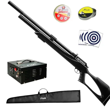 Carabina PCP M25 Thunder Black 5.5 Artemis + Compressor ,Capa e chumbinhos