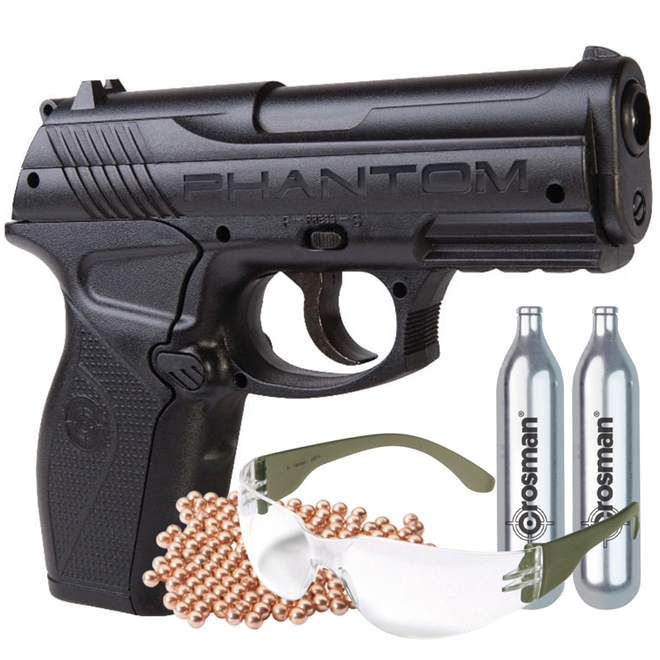 Pistola CO2 Crosman Phantom P10 4.5 + KIT - Casa Da Carabina