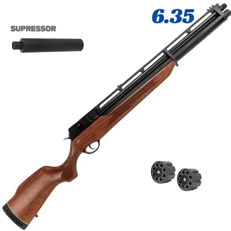 Carabina de Pressão PCP Rossi R8 Alto Fluxo 6.35mm Standard