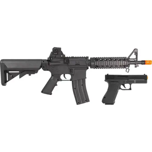 Kit Airsoft Rifle Vg M4A1 e Pistola Vg V307 Mola 6 mm