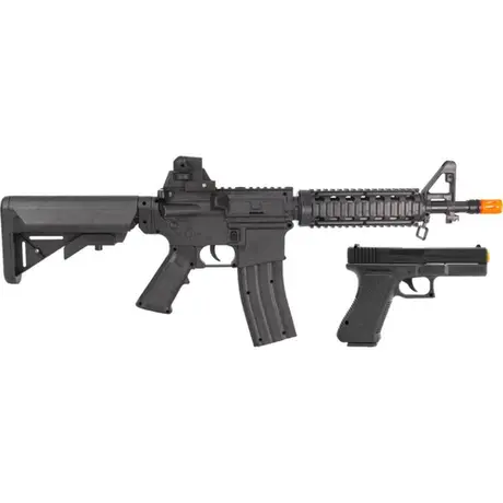 Kit Airsoft Rifle Vg M4A1 e Pistola Vg V307 Mola 6 mm