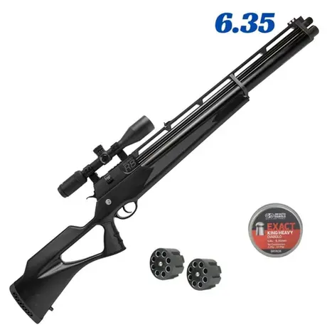 Carabina PCP Rossi R8 BLACK STD 6.35mm Combo