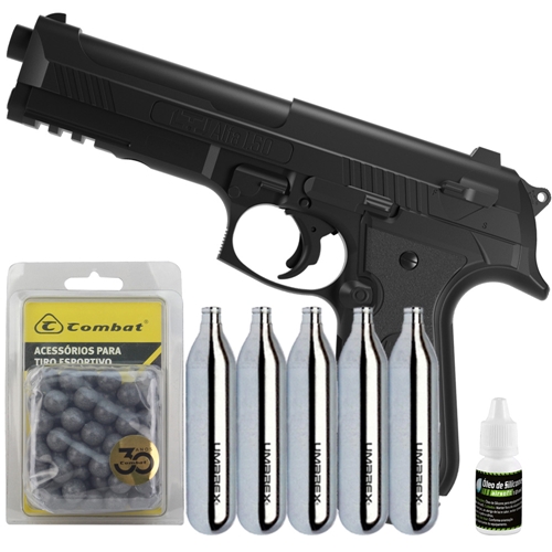 Pack PISTOLET DEFENSE LTL ALFA 1.50 CALIBRE 0.50 CO2 BLACK 18