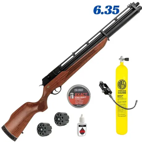 Carabina PCP R8 6.35mm Standard + Scuba e Kit Recarga