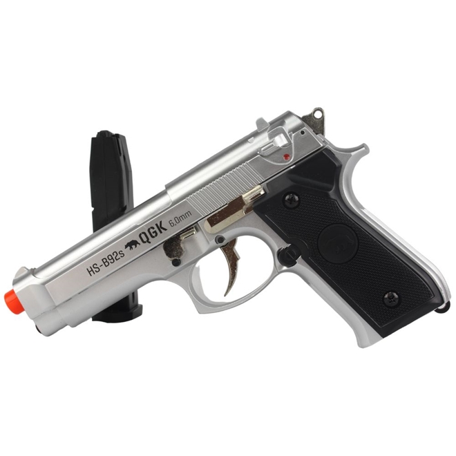 Pistola Airsoft Beretta M92 Silver 6mm QGK Casa Da Carabina