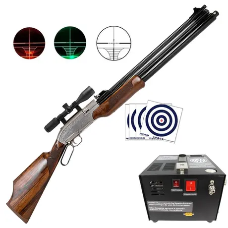Carabina PCP Sumatra 500 5.5mm + Luneta Discovery 3-9x40 + Compressor 300 Bar