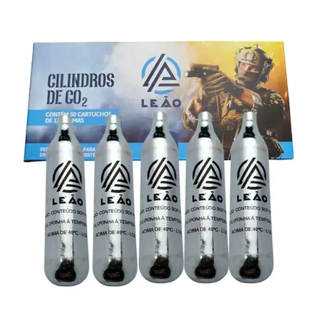 Cilindro CO2 12g Leão (5 Unidades)
