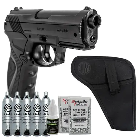 Pistola CO2 Rossi C11 4.5 + 600 Esferas,5 Co2,Óleo e Coldre