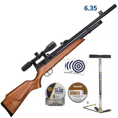 Carabina PCP Beeman 1332 Raider 6.35mm + Bomba, Luneta 3-9x40 e Chumbinhos
