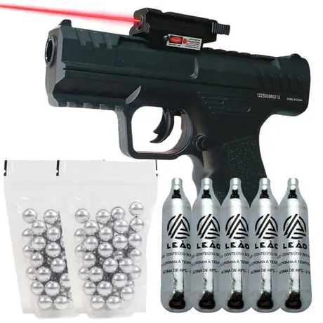 Pistola Beeman C02 .50 Rossi + Laser, 100 esferes e Co2