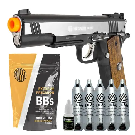 Pistola Airsoft CO2 Rossi 1911 Special Combat 6.0mm Slide Metal Kit
