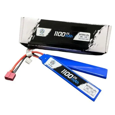 Bateria Airsoft Lipo 2s 7,4V 20C 1100MAH - LEAO