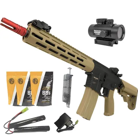 Rifle Elétrico AR15 Rossi Sentinel 10 TAN M-Lok 6 mm Kit