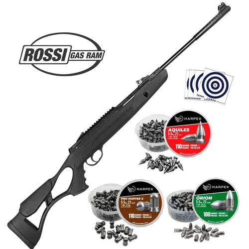 Carabina de Pressão Hatsan Airtact PD 5.5 Gás Ram 60KG Kit