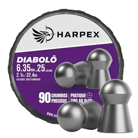 Chumbinho Harpex Diaolô 6.35mm 90 Unidades