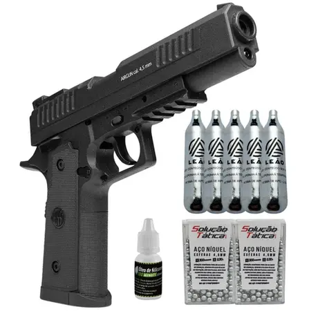 Nova Pistola CO2 1911 Tatical 4.5 Combo