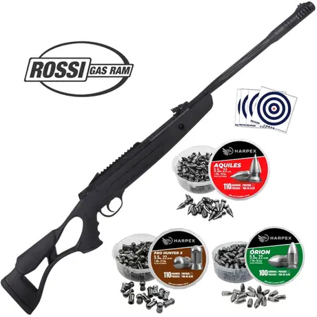 Carabina Hatsan Airtact ED Supressor 5.5 Gás Ram 60KG Combo