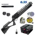 Carabina PCP Rossi R8 SHORT Alto Fluxo Black 6.35mm 8 Tiros Combo