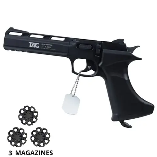 Pistola CO2 Raptor TAG 4.5mm com Cano Raiado
