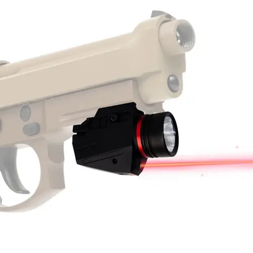 Lanterna Tática Rossi 500 Lumens com Laser Vermelho para Trilho 22mm