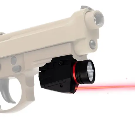 Lanterna Tática Rossi 500 Lumens com Laser Vermelho para Trilho 22mm