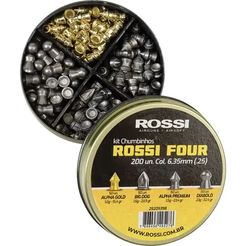 Kit Chumbinho Rossi Four 6.35mm com 200 Unidades