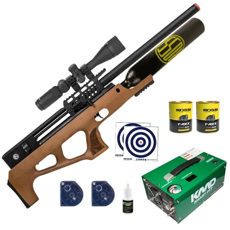 Kit Carabina PCP Rossi R35 Plus 6.35mm com Luneta e Compressor