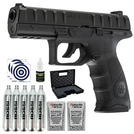 Kit Pistola CO2 Beretta APX 4,5mm Completo com Case
