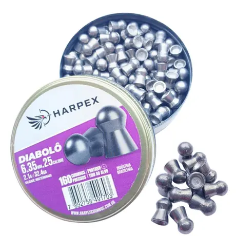 Chumbinho 6,35mm Harpex Diabolô 32,4GR – 160 Un