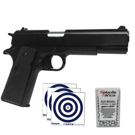 Pistola de Pressão KWC 1911 4,5mm Mola Rossi