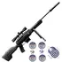 Carabina de Pressao Sniper Black OPS (Gas Ram) 5.5mm + Bipé e Luneta 4x32