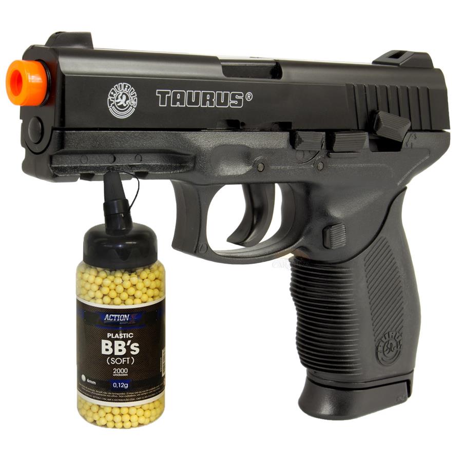 Pistola Airsoft Taurus 24/7 Cybergun + 2.000 bbs Casa da Carabina