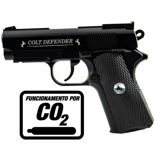 Pistola Co2 Umarex Colt Defender Full Metal 4,5 + Kit